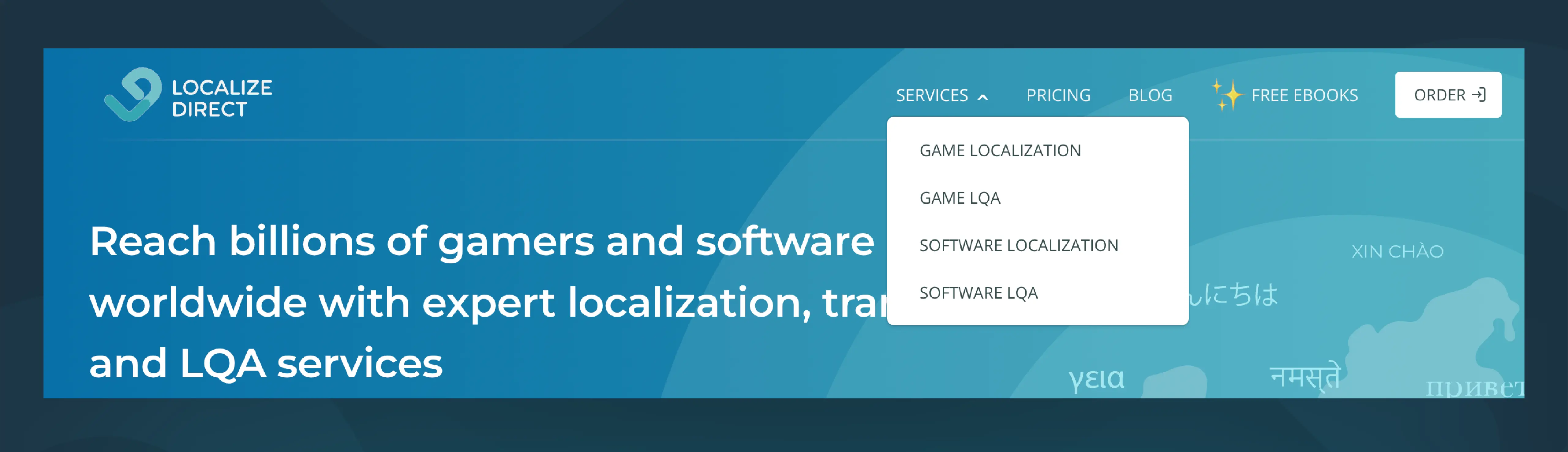 old navbar for loc services