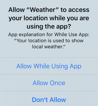 Weather App Access